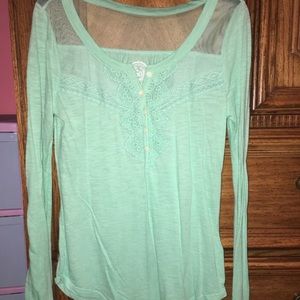 Mint Green long sleeve top